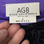 Vtg AGB Womens Large Burnout Velvet Blouse Top Black Witchy Whimsigoth Goth Y2K Photo 3