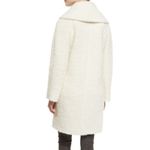 Vince  $825 Fuzzy Knit Boucle Car Coat in Winter White Sz M Photo 2