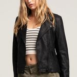 BLANK NYC NWT  Vegan Leather Moto Biker Jacket Size S Black Photo 7