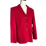 L.L.Bean Cashmere and Wool Red Button front Blazer. SZ. 10P. Photo 1