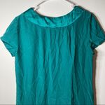 What Goes Around Comes Around Short Sleeve Green Silk Dress M Photo 4