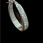 Nordstrom #404 Cz Silver Hoop Eartings Photo 4