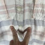 Free People LoveLand Pastel Plaid Button Down Frayed Hem Boho Shirt Small Photo 3