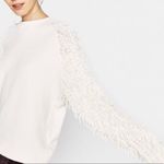 Bershka Shaggy Sleeve Sweater Ivory Small S Photo 2