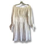 AREA Stars taffeta peasant off the shoulder mini dress White Size M Photo 2
