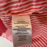 Talbots Butterfly Pink White Stripe Blouse Smocked Cuff Size Large Petite (Lp) Photo 8