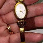 Danbury Mint Ruby Heart Gold Ladies Analog Quartz Watch Photo 0