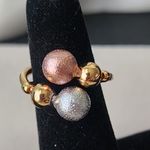 Gold Filled Open Cuff Bracelet Adjuatable Ring Set Photo 5