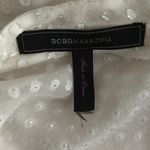 BCBGMAXAZRIA Cream Long Sleeve Tie Front Flowy Blouse Photo 5