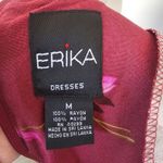 Erika  Dresses Burgundy Red Chiffon Midi Dress Size M Photo 4