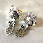 Vintage Aurora Borealis cluster crystal clip on earrings Photo 5