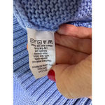 J.Crew  factory light blue chunky crewneck cotton knit sweater size large Photo 4