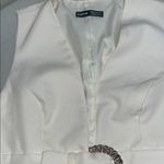 SheIn  Ivory Vest with Embellished Buckles Photo 2