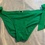 ABS Allen Schwartz Women’s  Size 10 Green Solid Tie Hipster Bikini Bottom NWT Photo 0