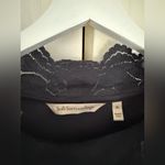 Soft Surroundings  Gray Lace Mockneck Long Sleeve Blouse Top Size XL Photo 3