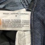 Gloria Vanderbilt Amanda skirt in dark blue wash embellished size 6 denim skirt Photo 5