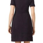 Yigal Azrouel NWOT Jacquard Short Sleeve Little Black Fit & Flare Dress Size 0 Photo 2