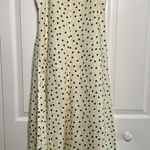 Cara Cara Womens 8 Ivory Linen Dress Polka Dot Maxi Dress Luxury Photo 0