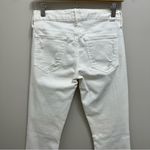 MOTHER Looker Ankle Fray Distressed in Little Miss Innocent Ivory White Size 26 Photo 5