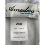 Amadora by Cuddledown L Cotton Pajama Set Floral Sleepwear Lounge Set Gray Size L Photo 9