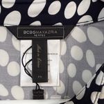 BCBGMAXAZRIA  Navy and White Button Down Shirt Photo 2