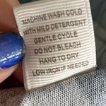 Eden & Olivia  Blue Plaid Button Down Shirt L Long Sleeve Hi-Low Hem Roll Tab NWT Photo 6