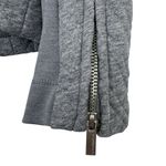 BCBG Maxazria Womens Crop Quilted Moto Jacket Size M Gray Flynn Biker Grunge Y2K Photo 3