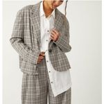 Free People  Cali Plaid Blazer L‎ Photo 1