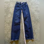 frame denim Frame Le High Straight Jeans Size 24 Stretch Raw Hem Denim City USA Boho Photo 3