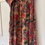 Ulla Johnson  Silk Tahlia Midi Dress Coral Bloom Asymmetric Sleeve‎ Size 4 Small Photo 4