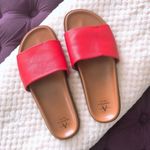 Aquatalia Slide Sandals Leather Red, Size 6 NEW Photo 2