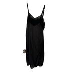 Vintage Wonder Maid Nightgown Navy Black Satin Full Slip Lace SZ 38 Negligee Size M Photo 7