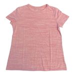 Talbots  Womens T Shirt Size Small Pink Orange Short Sleeve Crew Neck Striped Photo 3