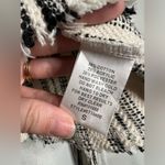 Storia  Black and White Striped Knit Long Sleeve Crop Top Small Photo 6