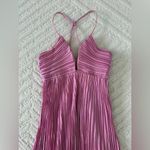 ALC Frank A.L.C. Pink Backless Pleated Dress 6 Photo 4