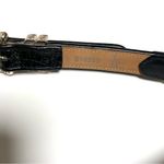 Brighton Horsebit Old Money Black Croc Print Belt Silver Western Style Photo 11