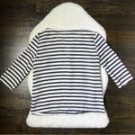 ZARA  Navy and White Stripe 3/4 Sleeve Blouse Photo 4