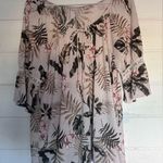 Ladies Pale Pink Tropical Pattern Top Size S/M Photo 0