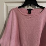 Moda International Women's Crew Neck Dolman Crop Pink Sweatshirt XL Photo 1
