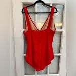 J.Crew Ruched V-neck One Pice Vibrant Bright Cerise Swimsuit Plus Size 24 Photo 5