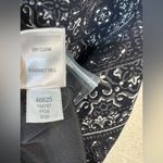 Garnet Hill Black & White Bandana Print V-Neck Drop Waist Buttoned Dress Size 12 Photo 7