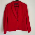 ZARA  Women's Suit Set Matching Blazer Pants Set Red Sz 8 / 6 Tailored Photo 1