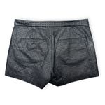 Banana Republic  | NWT | 0 | Black Faux Leather Perforated Lined Chino Shorts Photo 5