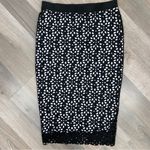i Jeans by Buffalo Laser Cut Pencil Skirt Black White Small Photo 8