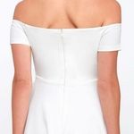Lulus LULU’S Play The Party White Off The Shoulder Skater Dress Photo 1
