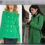 Juicy Couture Wool Textured Essex Double Breasted Pea Coat Kelly Green Size S Photo 14