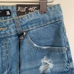 Blue Age Women’s Junior’s Distressed High Rise Light Wash Blue Jean Denim Shorts Size L Photo 2