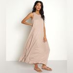 Z Supply  Frappe Brown Slub Cotton‎ Flowy Sleeveless Maxi Dress Size XS Photo 10