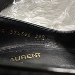 Saint Laurent  YSL Anja Black 110 Patent Leather Pumps Shoes Italy Sz 39.5 39 1/2 Photo 8