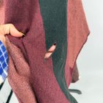 World Market Cape Blanket Shawl Shrug Wrap Burgundy Black O/S Oversized NO BELT Size undefined Photo 8